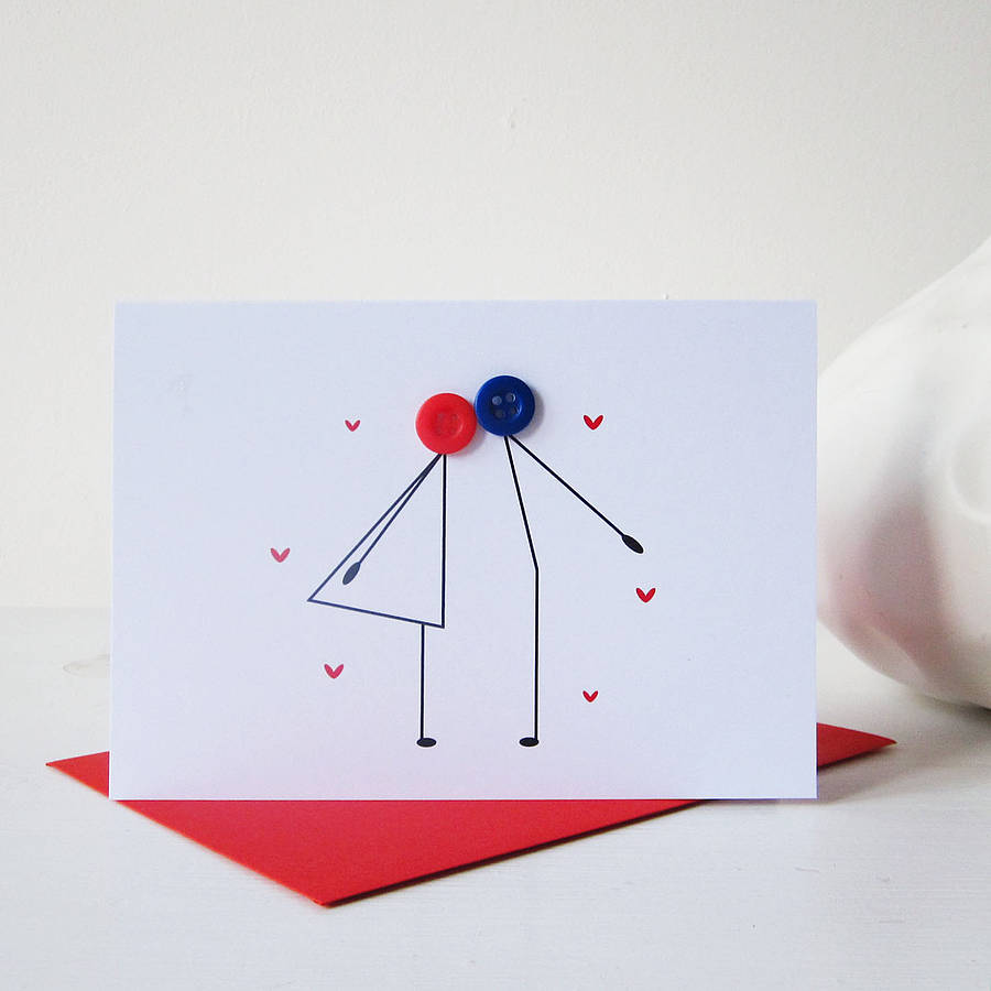 kissing couple card by mrs l cards | notonthehighstreet.com