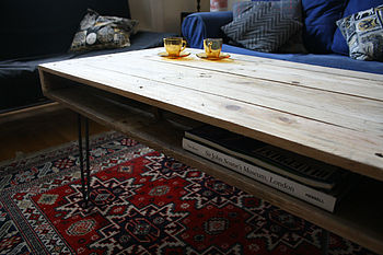 Pallet Coffee Table With Hairpin Legs, 6 of 6