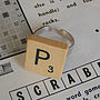 Personalised Handmade Vintage Scrabble Ring, thumbnail 2 of 7