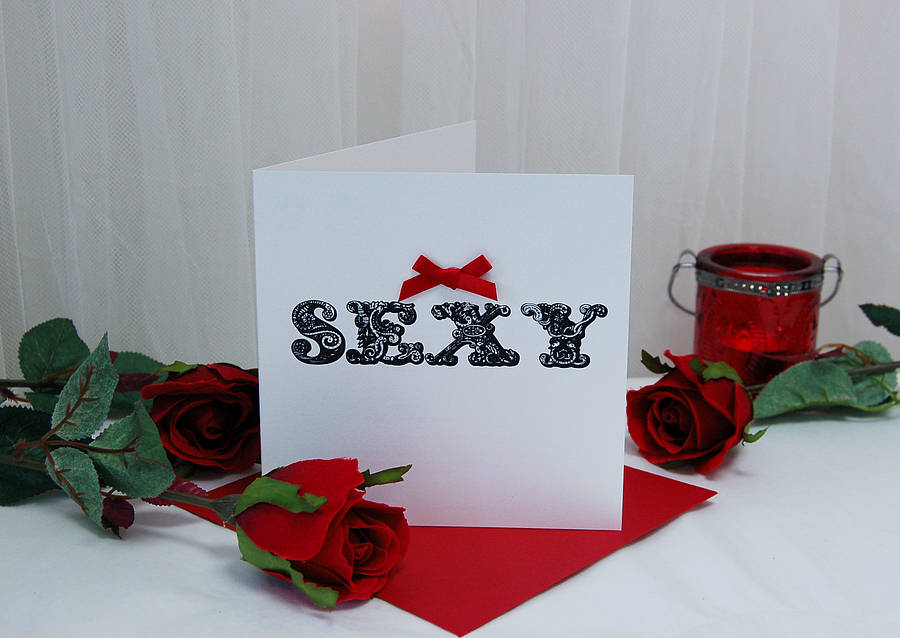 Sexy Print Valentines Card By The Luxe Co 