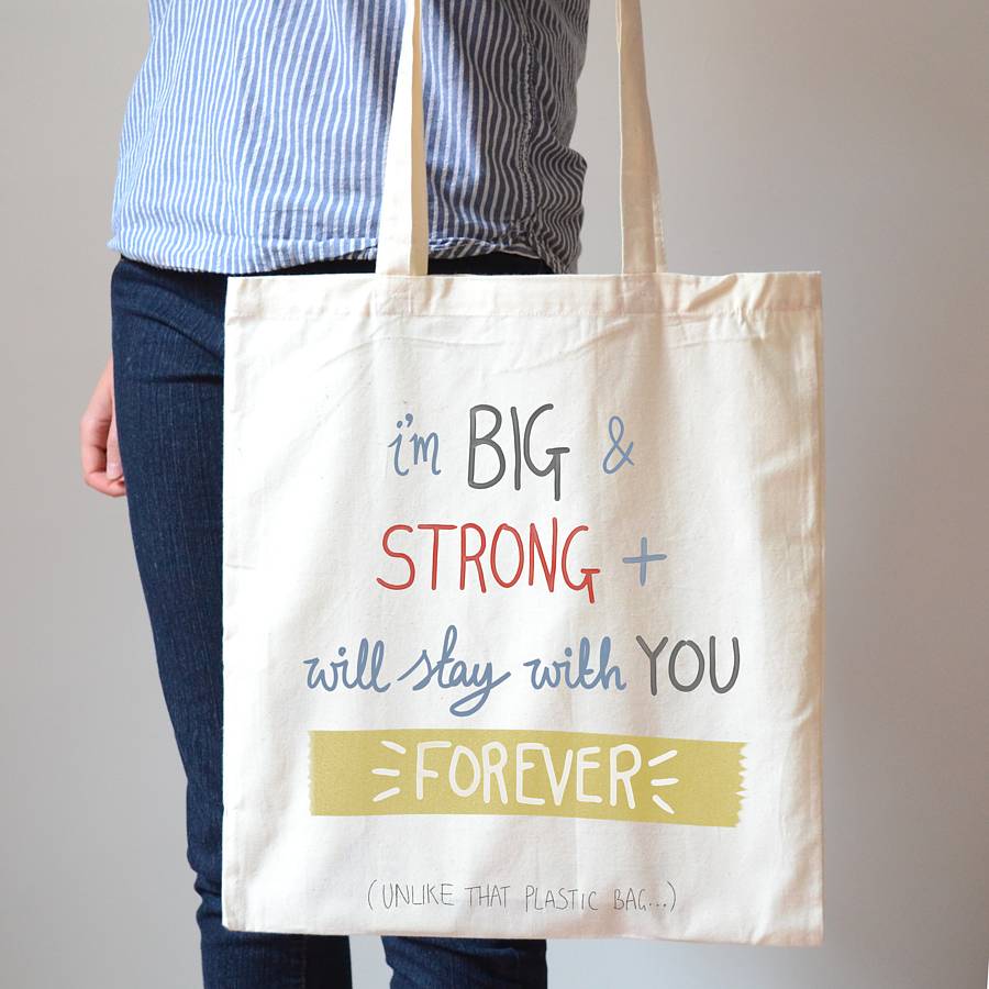 Big And Strong Shopping Canvas Bag By Hannah Stevens