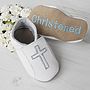 Personalised Christening Shoes With Cross, thumbnail 1 of 7