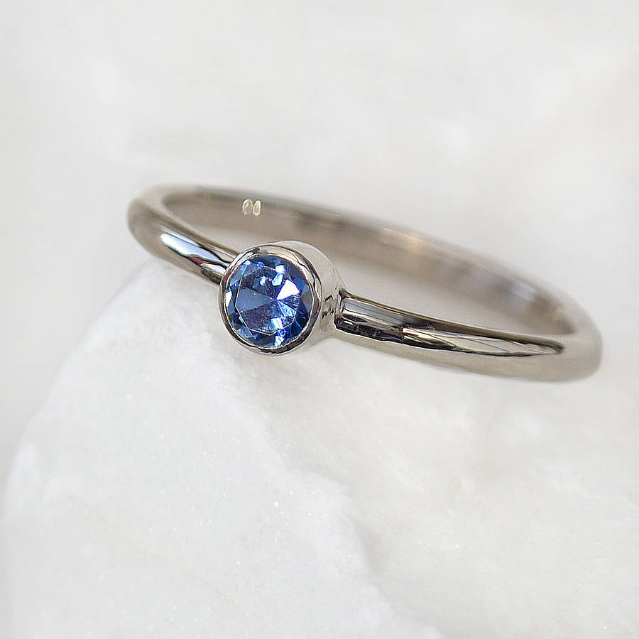 blue sapphire ring in 18ct gold, eco friendly by lilia nash jewellery ...