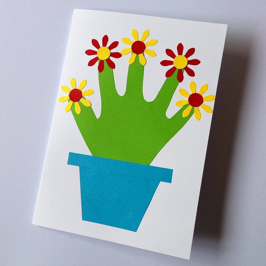 Handprint Flowers Card Kit By Love Those Prints