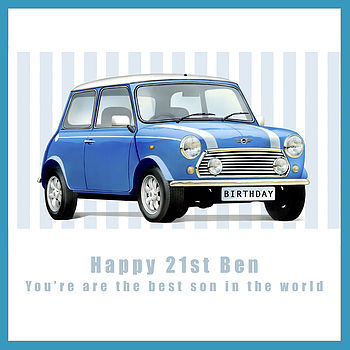 Personalised Mini Cooper Birthday Card, 3 of 3