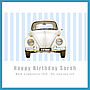 Personalised Vw Beetle Birthday Card, thumbnail 2 of 3