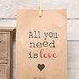 Personalised 'All You Need Is Love' Gift Bag, thumbnail 2 of 2