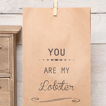 Personalised You Are My Lobster Gift Bag, 2 of 2