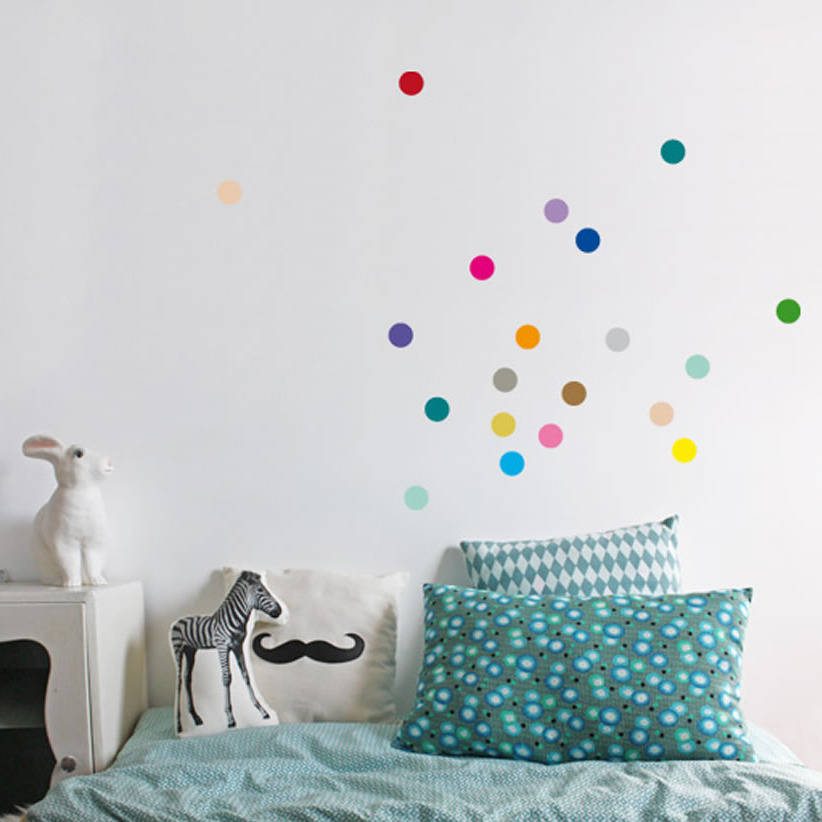 Personalisable Colour Dots Wall Stickers Set Of 40 By Little Baby ...