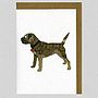 Illustrated Grizzle Border Terrier Blank Card, thumbnail 1 of 4