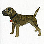 Illustrated Grizzle Border Terrier Blank Card, thumbnail 2 of 4