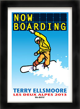 Personalised Snowboarding Print, 2 of 4