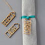 Personalised Wooden Wedding Name Place Settings, thumbnail 2 of 7