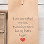 Personalised Humorous Butt Valentine Gift Bag, thumbnail 2 of 3