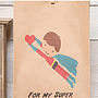 Personalised Flying Superhero Valentine Bag, thumbnail 3 of 5