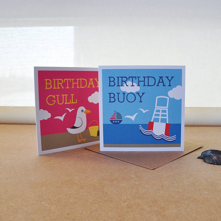 'Birthday Gull' Greeting Card By BOLD BUNNY | notonthehighstreet.com