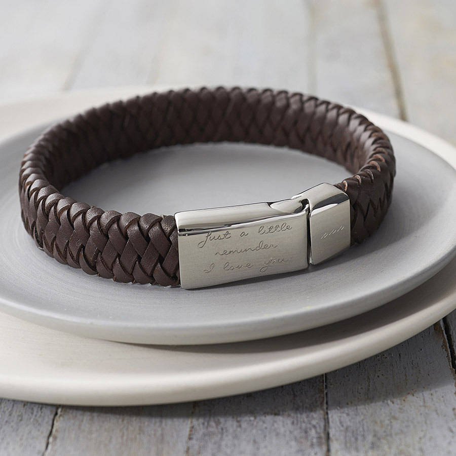 men's engraved message bracelet by under the rose | notonthehighstreet.com