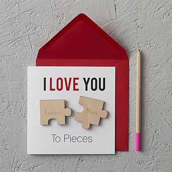 Personalised 'I Love You To Pieces' Magnets Card, 4 of 6