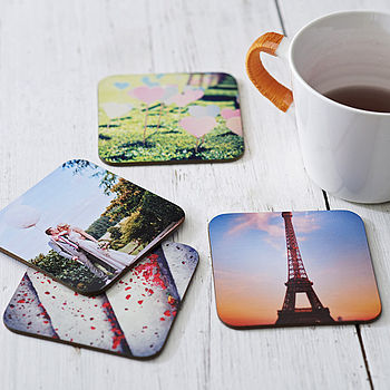 Set Of Four Personalised Drinks Coasters By Instajunction ...