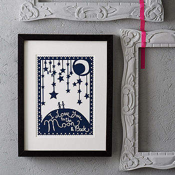 'Love You To The Moon' Picture Or Papercut, 4 of 6
