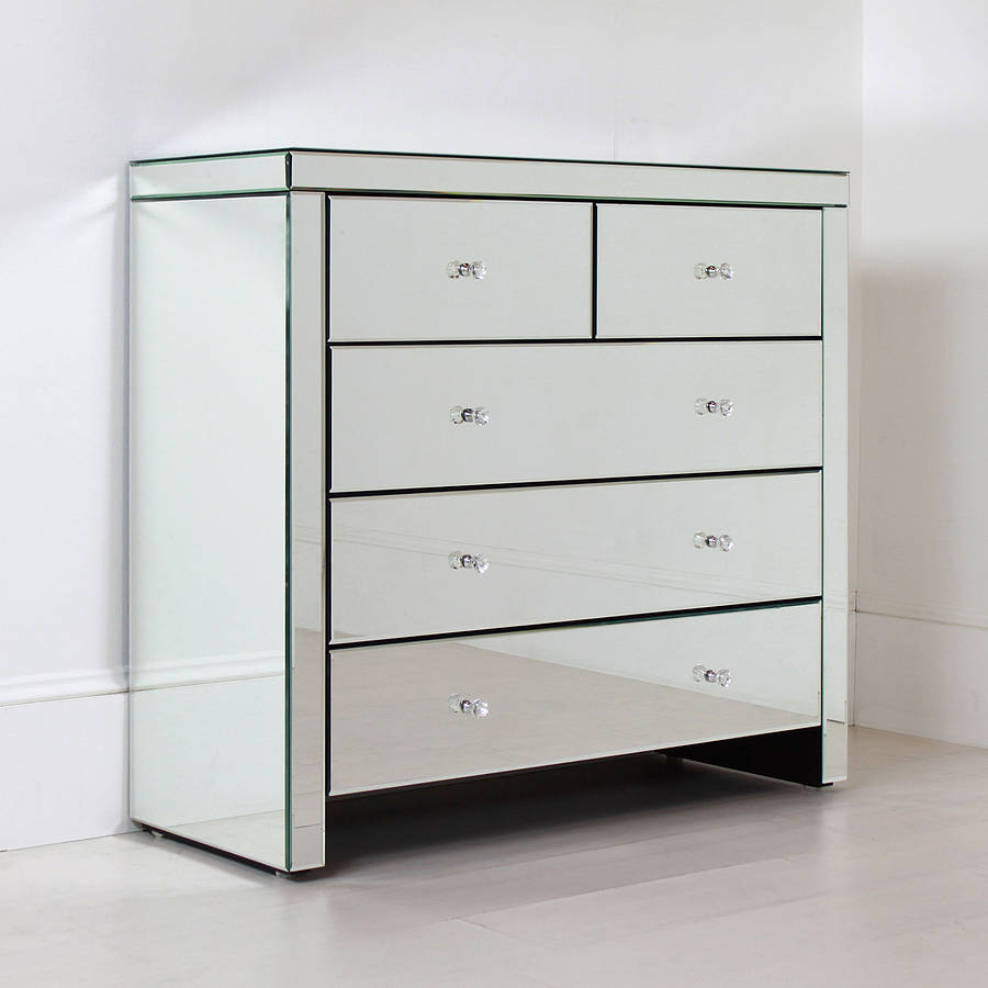 large mirrored chest of drawers by out there interiors