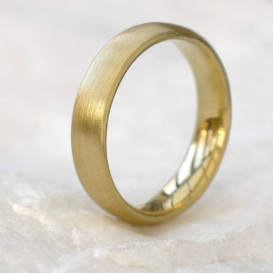 men's comfort fit 18ct gold wedding band by lilia nash jewellery ...