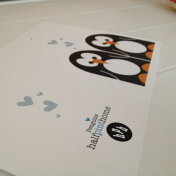 Mr And Mrs Penguin Wedding And Valentines Card, 5 of 7