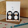 Mr And Mrs Penguin Wedding And Valentines Card, thumbnail 1 of 7