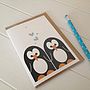 Mr And Mrs Penguin Wedding And Valentines Card, thumbnail 6 of 7