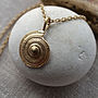24ct Gold Plated Spiral Shell Necklace, thumbnail 1 of 5
