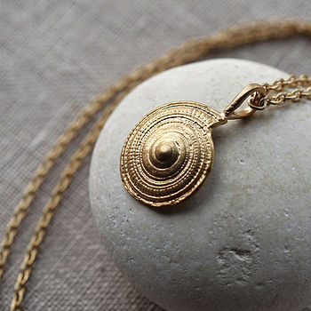 24ct Gold Plated Spiral Shell Necklace, 3 of 5