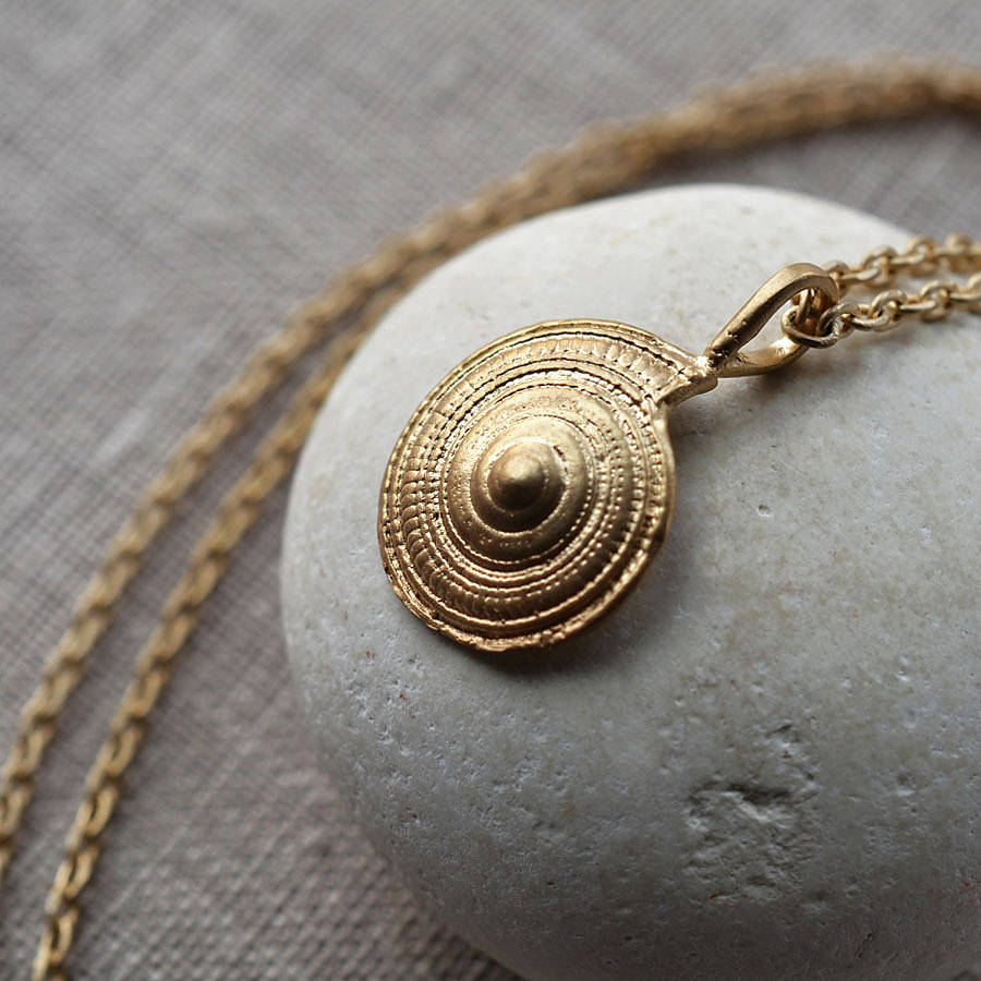 24ct gold plated spiral shell necklace by martha jackson sterling ...
