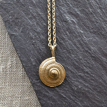 24ct Gold Plated Spiral Shell Necklace, 2 of 5