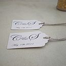 Personalised Wedding Favour Tags By Edge Inspired | notonthehighstreet.com