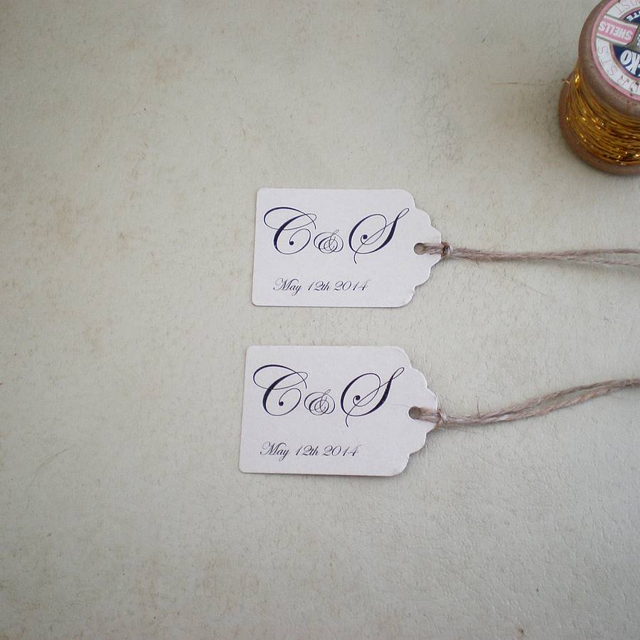 Personalised Wedding Favour Tags By EdgeInspired | notonthehighstreet.com