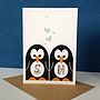 Mr And Mrs Penguin Wedding And Valentines Card, thumbnail 3 of 7