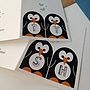 Mr And Mrs Penguin Wedding And Valentines Card, thumbnail 7 of 7