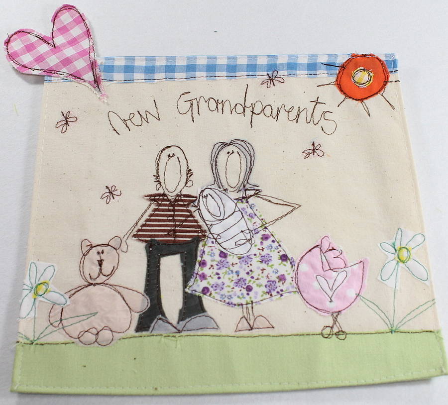 New Grandparents Embroidered Keepsake Box By katy kirkham designs
