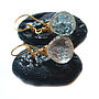 Aquamarine Crystal Quartz Gold Earrings, thumbnail 5 of 7