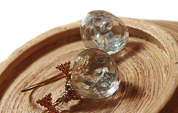 Aquamarine Crystal Quartz Gold Earrings, 7 of 7