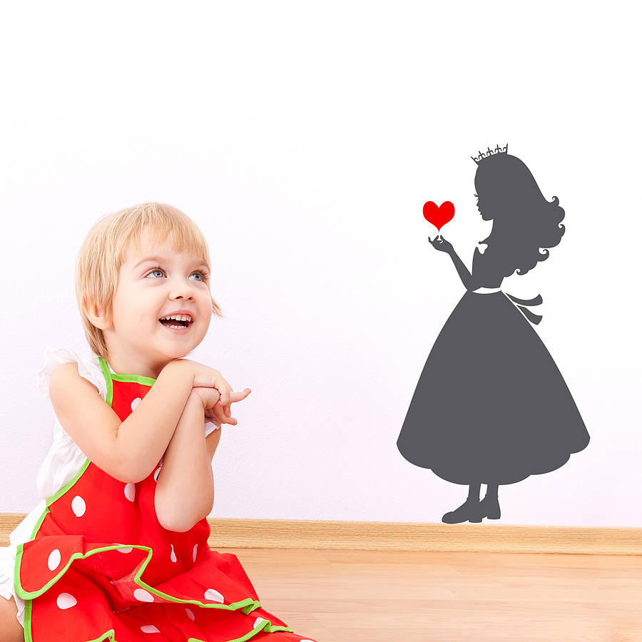 Princess silhouette wall sticker decal by snuggledust 