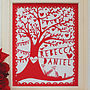 Personalised Kissing Tree Wedding Print, thumbnail 2 of 2