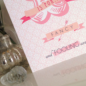 'F Is For Fancy' Card, 2 of 2