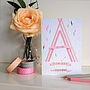 'A Is For Admirer' Valentine's Day Card, thumbnail 1 of 2