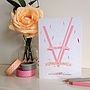'V Is For Valentine' Greetings Card, thumbnail 1 of 2