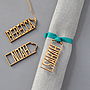 Personalised Wooden Wedding Name Place Settings, thumbnail 1 of 7