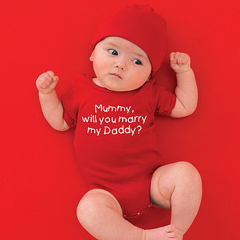 Personalised 'Will You Marry…' Babygrow, 2 of 10