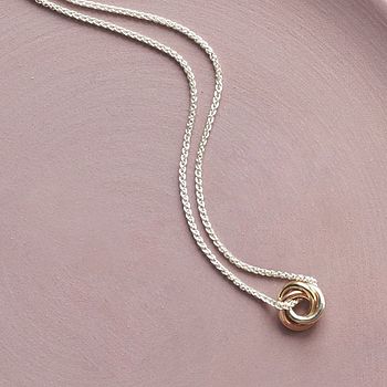 Eternity Knot Solid 9ct Gold Necklace, 4 of 5