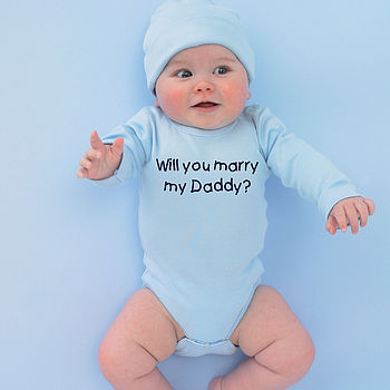Personalised 'Will You Marry…' Babygrow, 3 of 10
