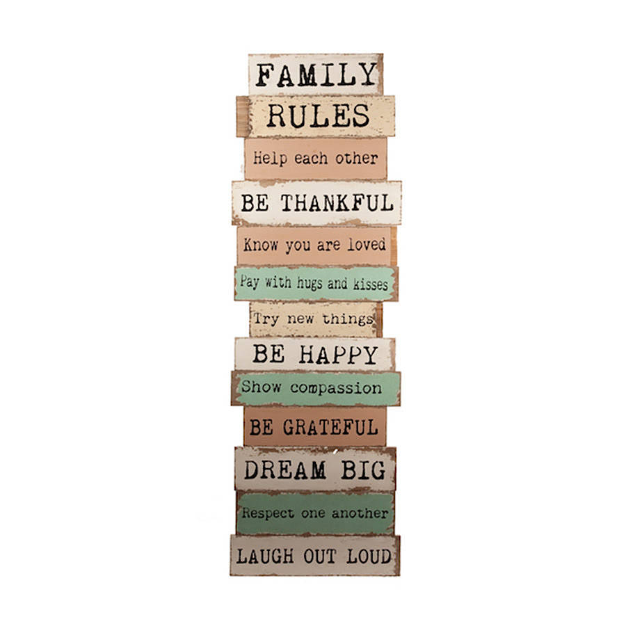 Family Rules Sign By Otters Barn Interiors Notonthehighstreet